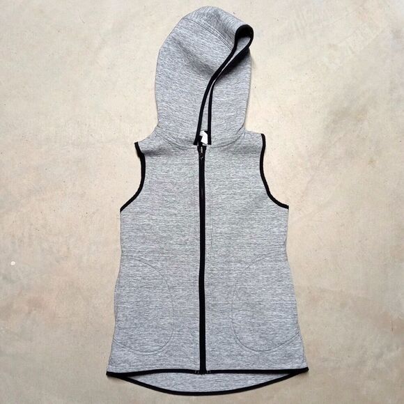 Lululemon Jackets & Blazers - Lululemon Insculpt Gray Hooded Full Zip Active Gym Yoga Vest - Women's Size 4